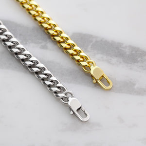 Cuban Link Fashion Gold Stainless Steel Chain for Boyfriend, Anniversary Gift for Husband