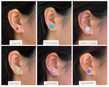 Load image into Gallery viewer, Men&#39;s Women&#39;s Tanzanite Blue Cubic Zirconia Halo Stud Earrings, 11mm
