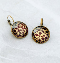 Load image into Gallery viewer, Cheetah Print Pokka dots Leverback Earrings, 32mm
