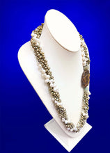 Load image into Gallery viewer, Five-strand Lucky Pearl Statement Necklace, 30 inches
