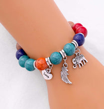 Load image into Gallery viewer, Colorful Beads Charm Elastic Bracelet
