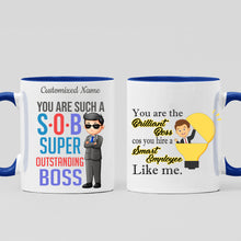 Load image into Gallery viewer, Super Outstanding Boss 11oz Accent Mug for Him
