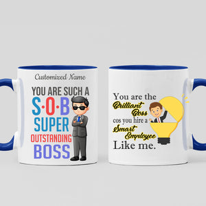 Super Outstanding Boss 11oz Accent Mug for Him