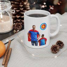 Load image into Gallery viewer, Super-Hero Personalized Mug, Gift for Father, Father’s Day Mug, 2 Sided Custom 11oz Mug
