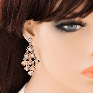 Topaz Crystal Chandelier Earrings