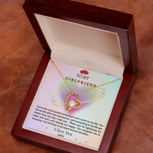 Load image into Gallery viewer, To My Girlfriend Forever Love Heart Pendant Necklace in Gift Message Box
