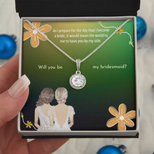 Load image into Gallery viewer, Bridesmaid Proposal w/ Dazzling Pendant Necklace and Custom Gift Message Box
