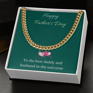 Cuban Link Gold Stainless Steel Chain Necklace Father's Day Gift for Husband