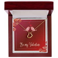 Load image into Gallery viewer, Be My Valentine Heart Pendant necklace w/ Custom Gift Message Gift Box
