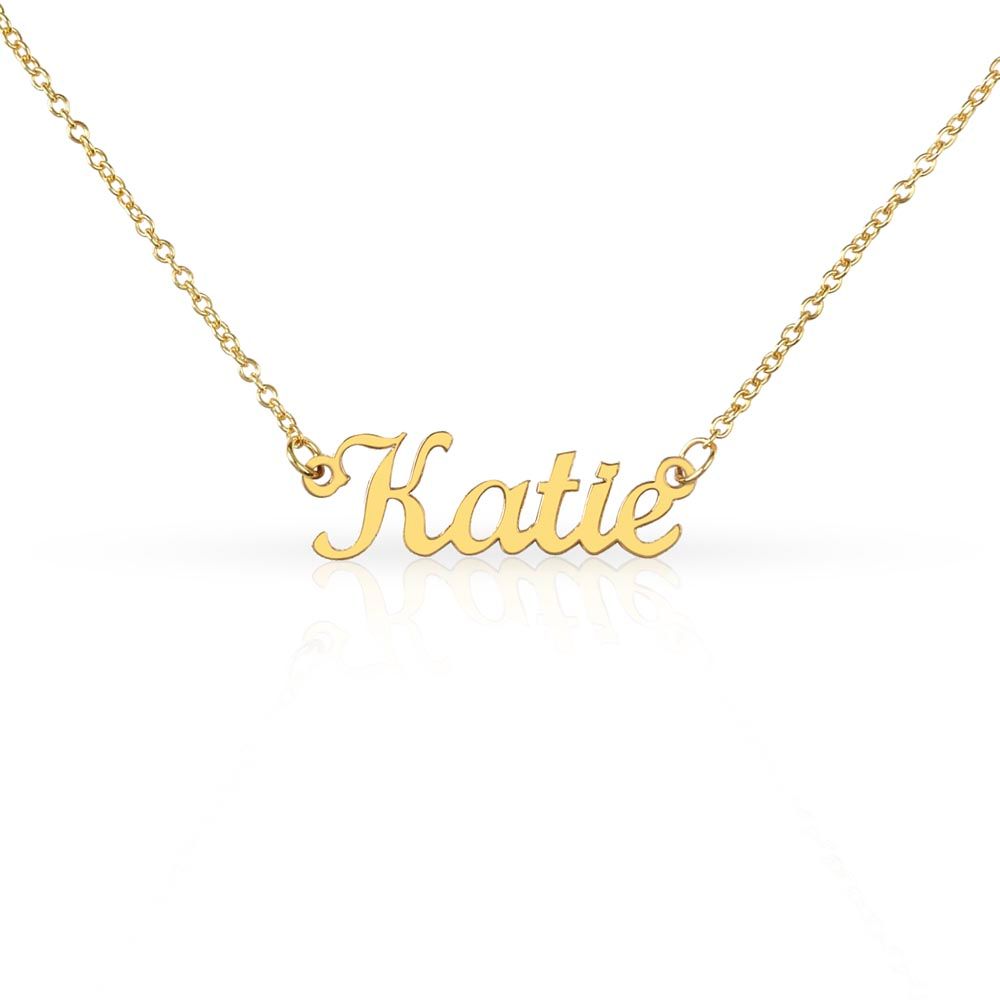 Stainless Steel Gold Initial Necklace