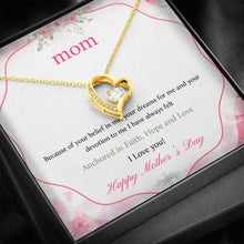 Load image into Gallery viewer, Mother&#39;s Day Forever Love Heart Pendant White Gold Necklace in Gift Message Box
