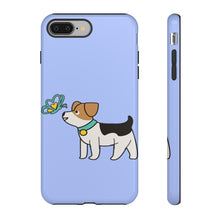 Load image into Gallery viewer, Dog Butterfly Blue Color iPhone 13/12/11/10 X/8, Samsung Galaxy S10/S20/S21/S22, Samsung S20 FE/S21 FE, Google Pixel 5/6 Tough Phone Cases
