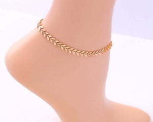 Gold Angel Charm Stacking Bracelet, 7 1/2 inches Chain