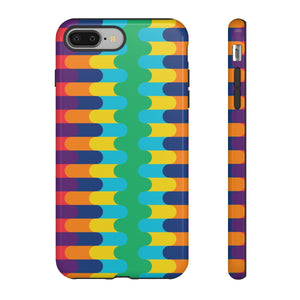Colorful Rainbow iPhone 13/12/11/10 X/8, Samsung Galaxy S10/S20/S21/S22, Samsung S20 FE/S21 FE, Google Pixel 5/6 Tough Phone Cases