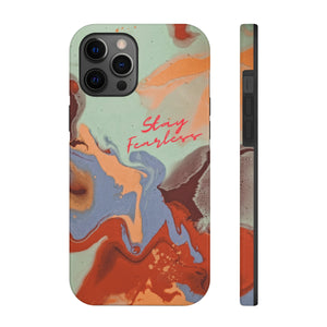 Fearless Custom Text Tough Cover for iPhone 14/13/12/11/10 X/8/7 and iPhone SE Phone Cases