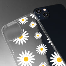 Load image into Gallery viewer, Cheerful Daisy Flowers Transparent Clear Cases for iPhone 12/13 and Samsung Galaxy S21 Phones
