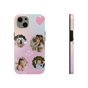 Personalized Family Photos Tough Cover for iPhone 14/13/12/11/10 X/8/7 and iPhone SE Phone Cases