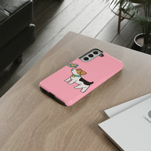 Load image into Gallery viewer, Dog Butterfly Pastel Pink iPhone 13/12/11/10 X/8, Samsung Galaxy S10/S20/S21/S22, Samsung S20 FE/S21 FE, Google Pixel 5/6 Tough Phone Cases
