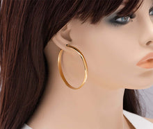 Load image into Gallery viewer, Big Gold Hoop Earrings, 60mm
