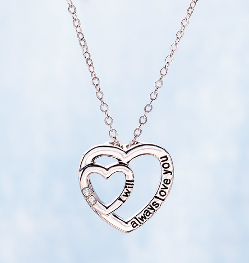 I Will Always Love You Hearts Necklace