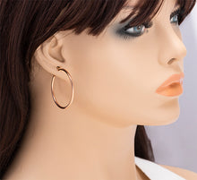 Load image into Gallery viewer, Rose Gold Hoop Earrings, 40mm
