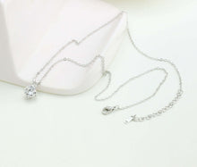 Load image into Gallery viewer, Stainless Steel Necklace + Glittering Cubic Zirconia Pendant
