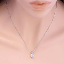 Load image into Gallery viewer, Stainless Steel Necklace + Glittering Cubic Zirconia Pendant
