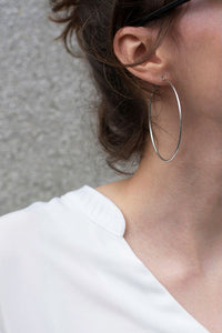 Stainless Steel Hoop Earrings, 54mm